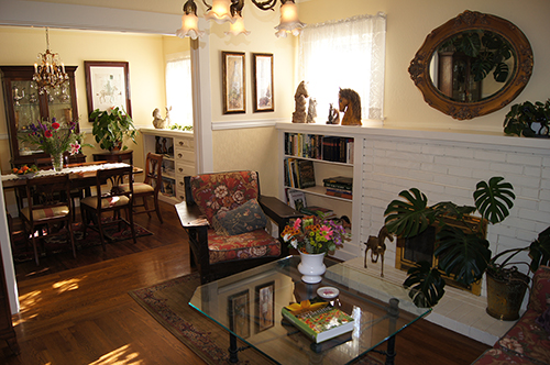 Typical Craftsman living room and dining room.  Martinez, CA.